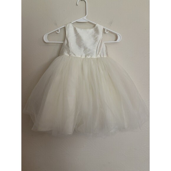Davids Bridal White Flower Girl Dress Size 3 Formal Wedding Party - Picture 1 of 5